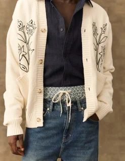 Les Deux Brad Embroidery Cardigan | Knitwear