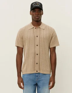 Les Deux Floyd Linen Knitted SS Shirt | Knitwear | Shirts / Overshirts