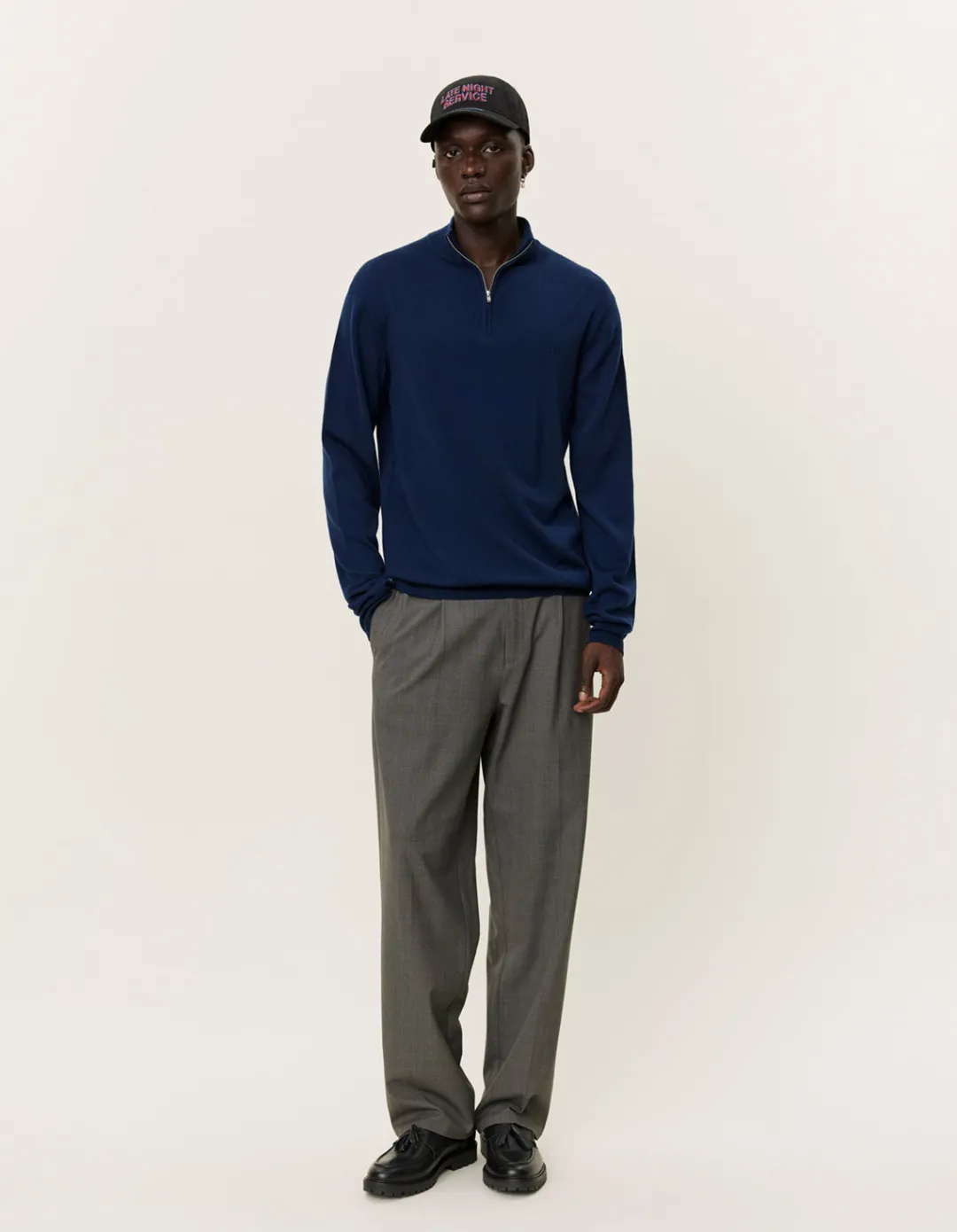 Les Deux Greyson Half-Zip Merino Knit | Knitwear