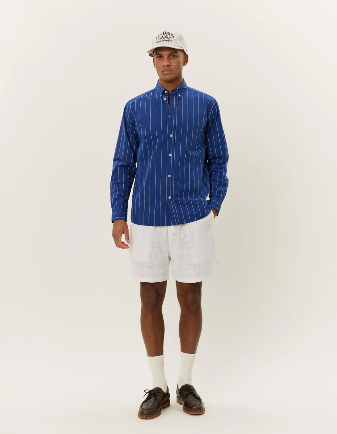 Les Deux Kent Stripe Peached Poplin Shirt | Shirts / Overshirts