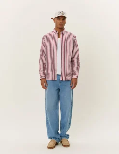 Les Deux Kent Stripe Peached Poplin Shirt | Shirts / Overshirts