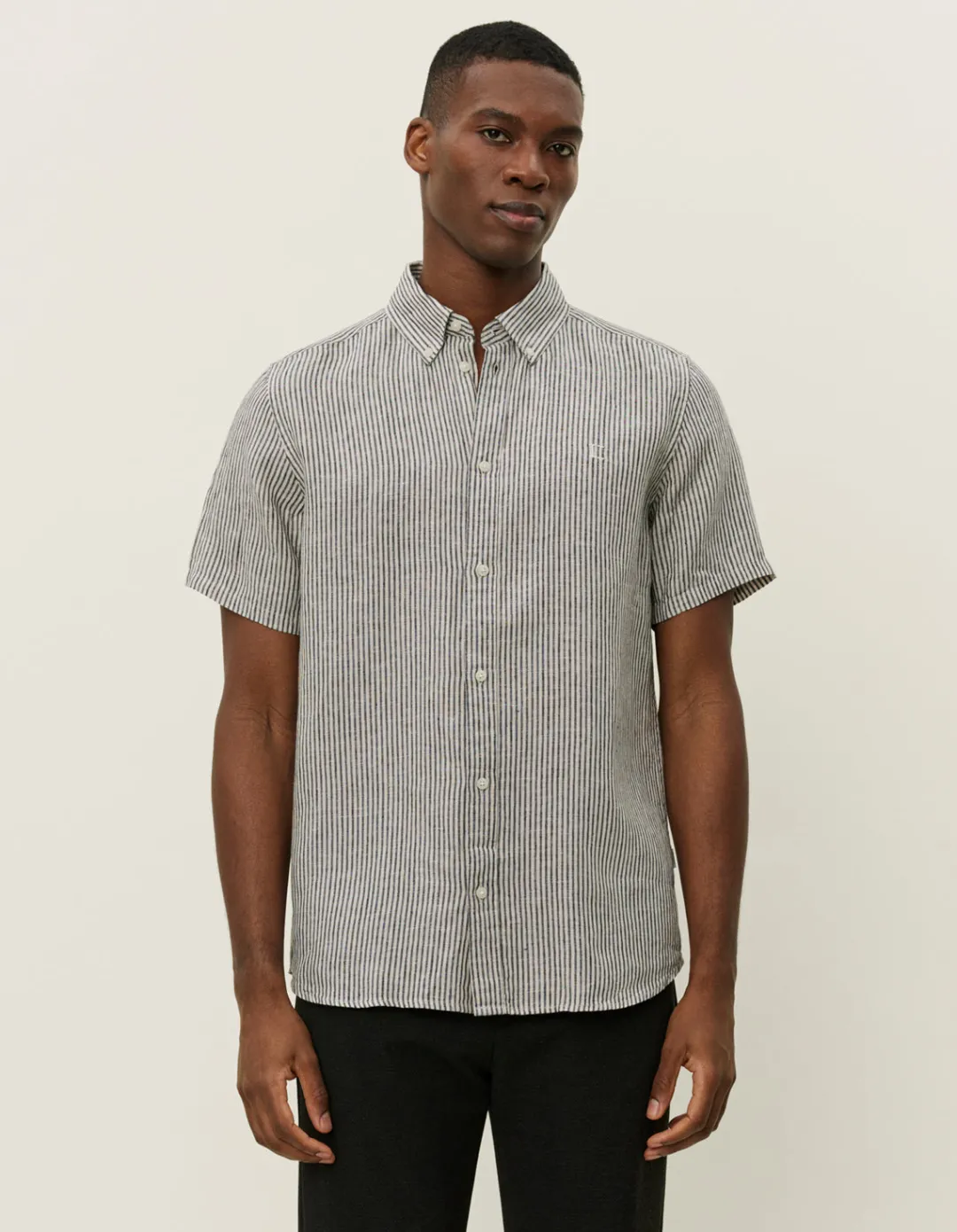 Les Deux Konrad Stripe Linen SS Shirt | Shirts / Overshirts