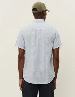 Les Deux Konrad Stripe Linen SS Shirt | Shirts / Overshirts