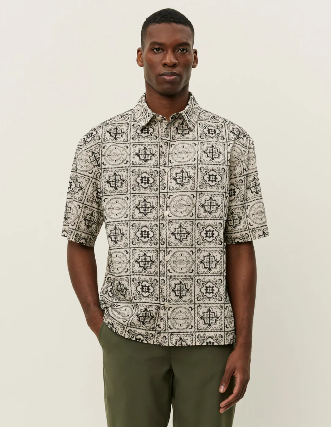 Les Deux Larry AOE Tile SS Shirt | Shirts / Overshirts