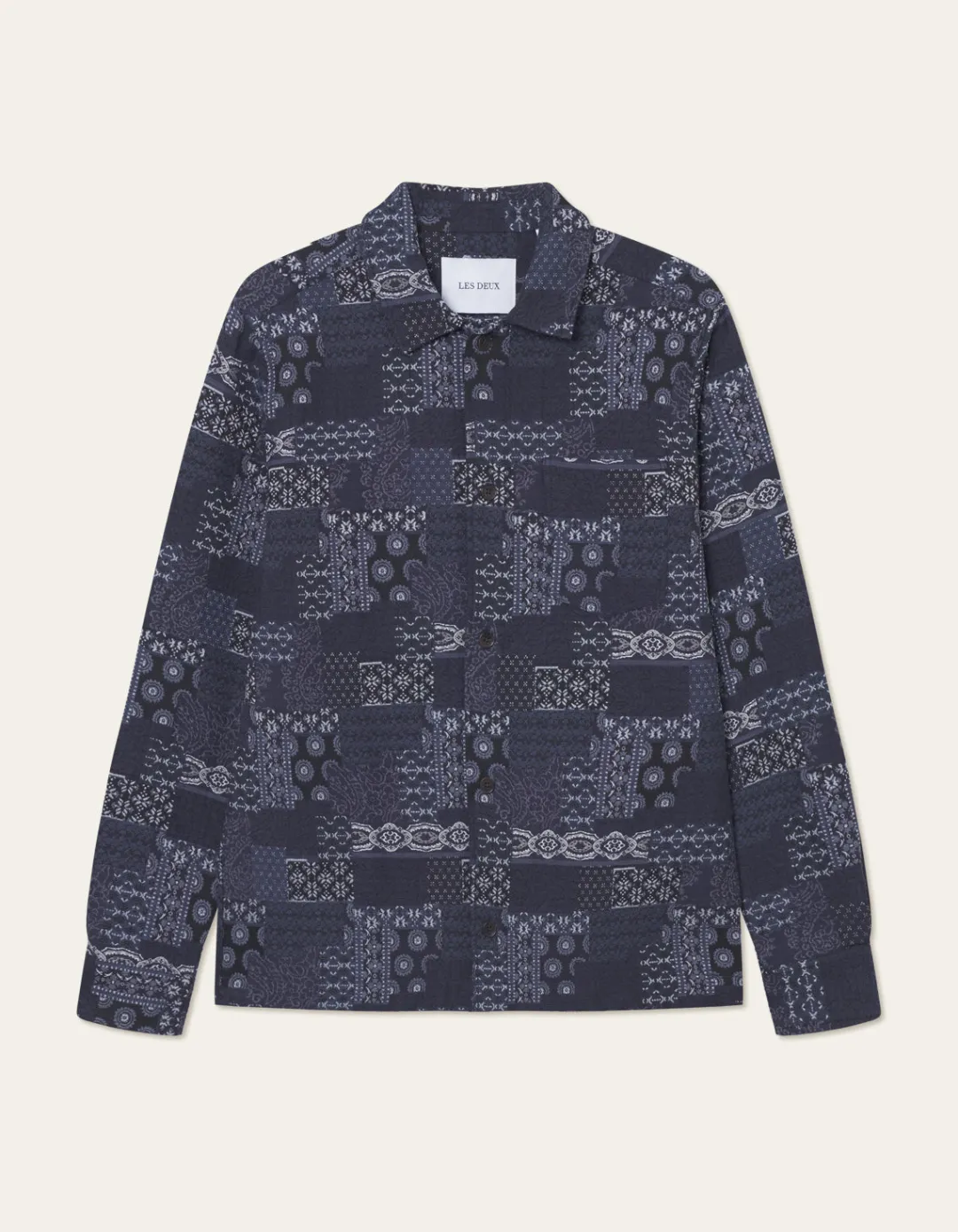 Les Deux Layton Contrast Jacquard Overshirt | Shirts / Overshirts