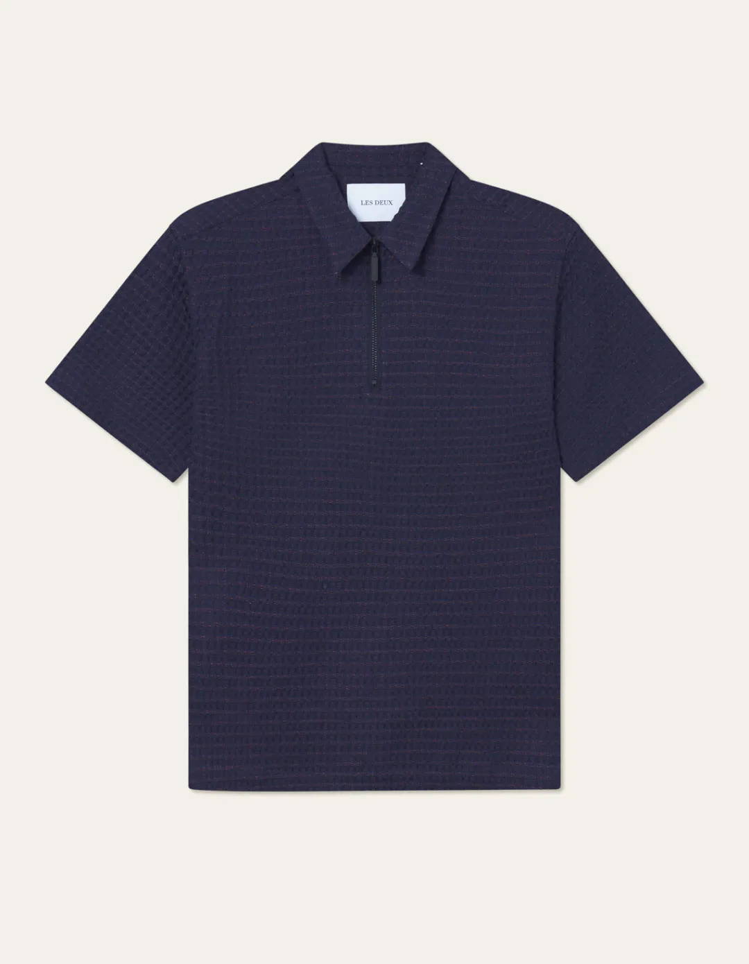 Les Deux Lenny Seersucker Zipper SS Shirt | Shirts / Overshirts