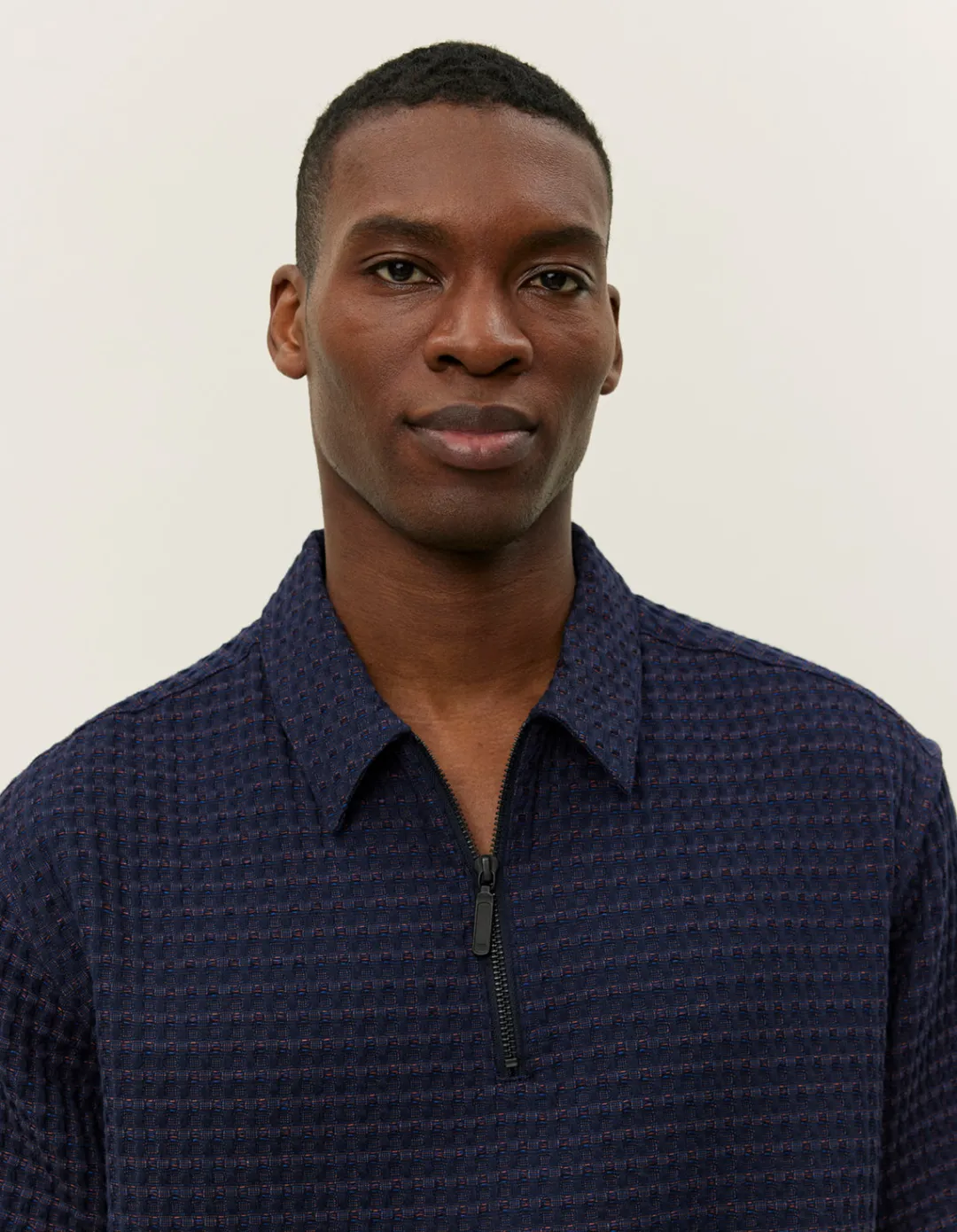 Les Deux Lenny Seersucker Zipper SS Shirt | Shirts / Overshirts