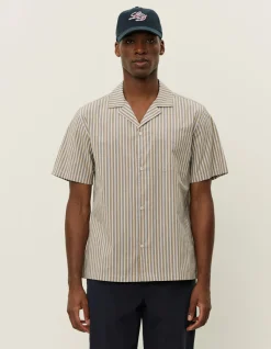 Les Deux Lukas Stripe Poplin SS Shirt 2.0 | Shirts / Overshirts