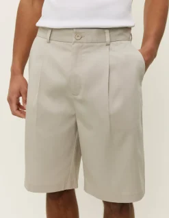 Les Deux Randall Pleated Twill Suiting Shorts | Shorts
