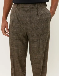 Les Deux Reece Pleated Check Suit Pants | Pants