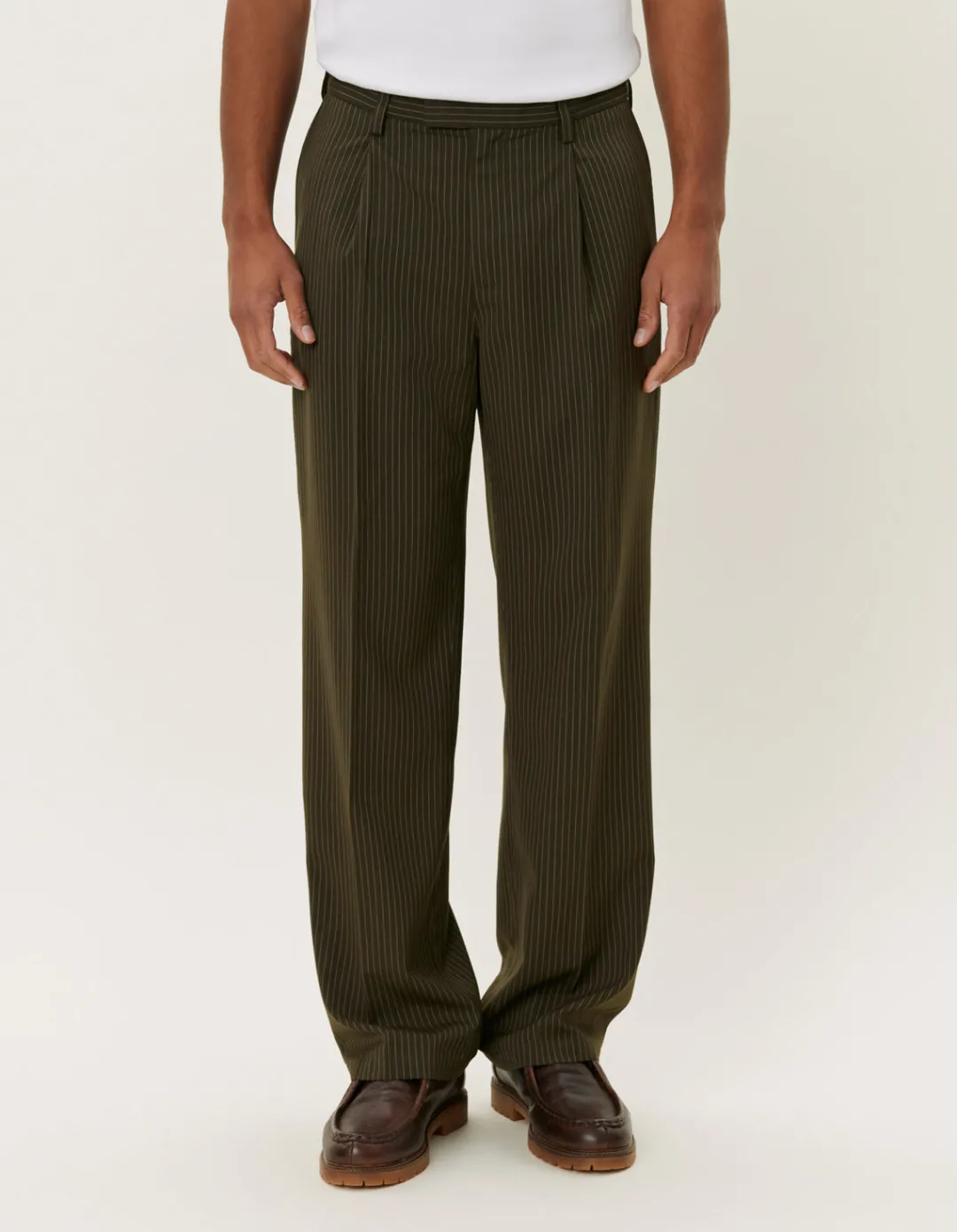 Les Deux Reece Pleated Pinstripe Suit Pants | Pants