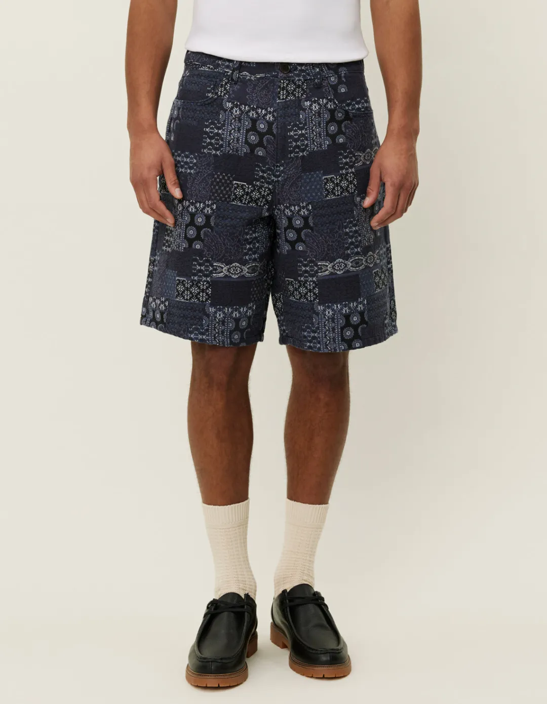 Les Deux Ryder Contrast Jacquard Shorts | Shorts