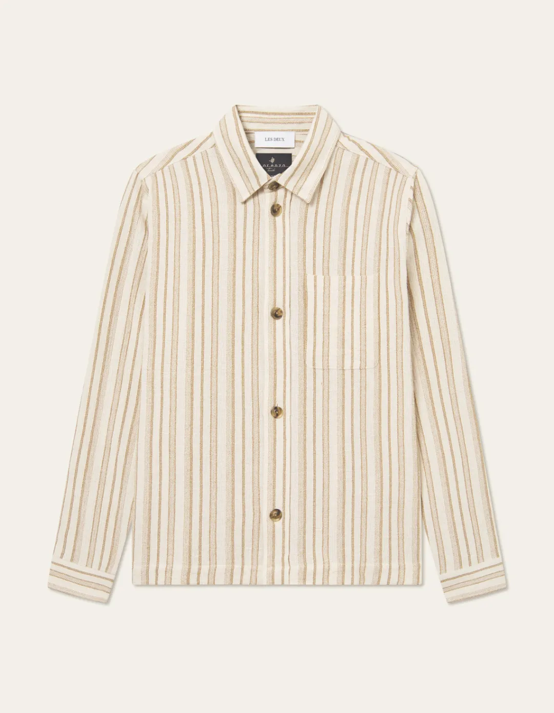 Les Deux Shane Stripe Cotton Overshirt | Shirts / Overshirts