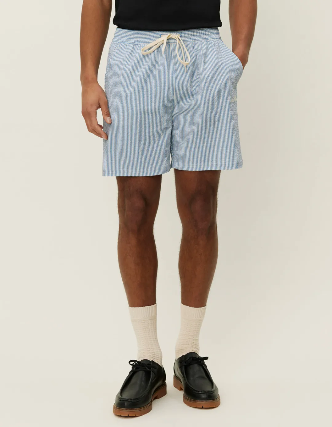 Les Deux Stan Stripe Seersucker Swimshorts | Shorts
