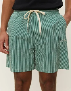 Les Deux Stan Stripe Seersucker Swimshorts | Shorts