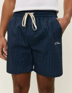Les Deux Stan Stripe Seersucker Swimshorts | Shorts
