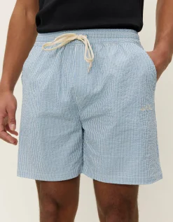 Les Deux Stan Stripe Seersucker Swimshorts | Shorts