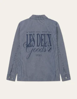 Les Deux Steven Stripe Denim Overshirt | Shirts / Overshirts