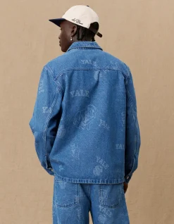 Les Deux Yale Logo Denim Overshirt | Shirts / Overshirts