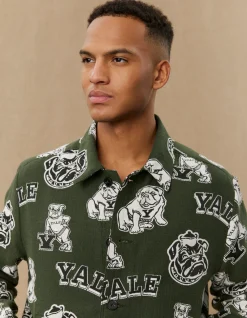 Les Deux Yale Logo Jacquard Overshirt | Shirts / Overshirts