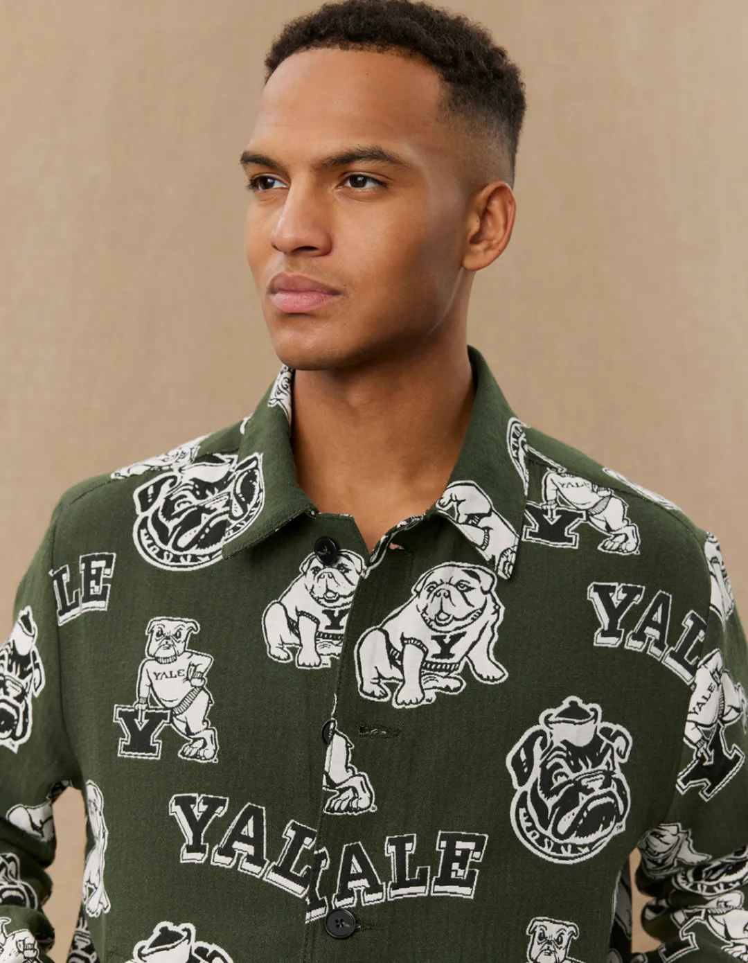Les Deux Yale Logo Jacquard Overshirt | Shirts / Overshirts
