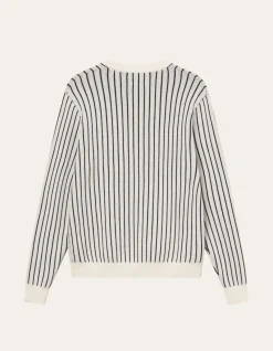 Les Deux Yale Pinstripe Round Neck Knit | Knitwear