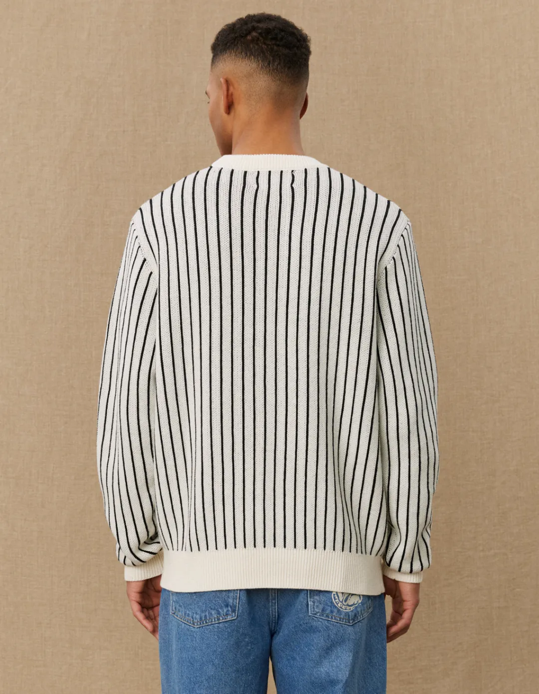 Les Deux Yale Pinstripe Round Neck Knit | Knitwear