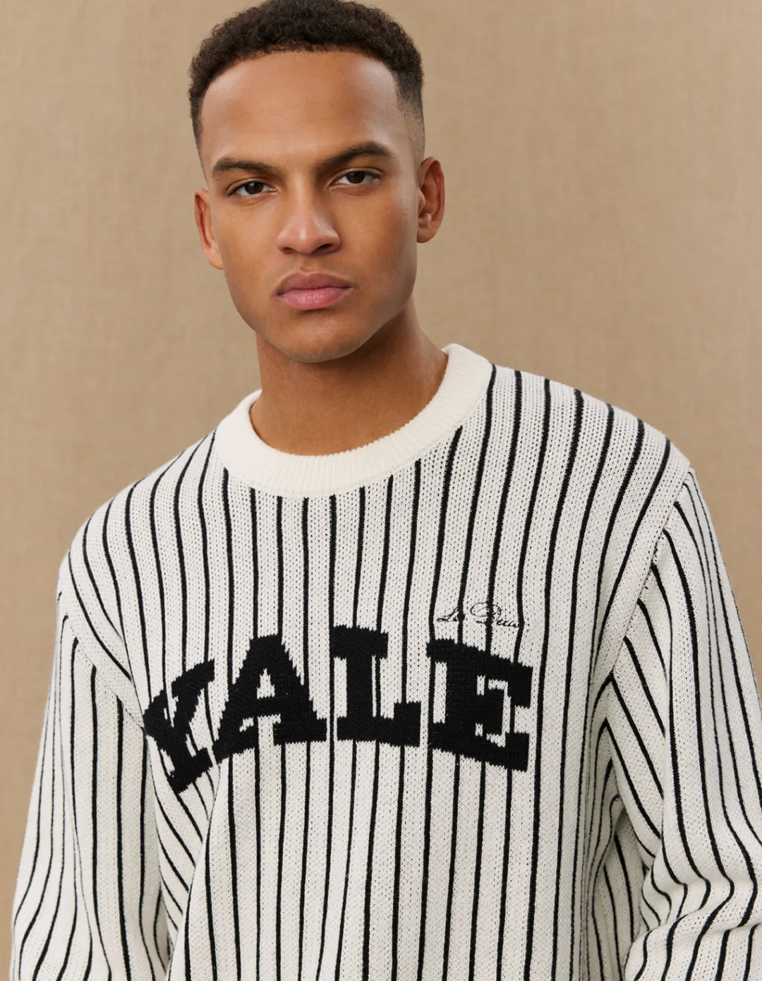 Les Deux Yale Pinstripe Round Neck Knit | Knitwear