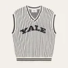 Les Deux Yale Pinstripe V-Neck Knit Vest | Knitwear
