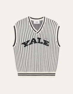 Les Deux Yale Pinstripe V-Neck Knit Vest | Knitwear