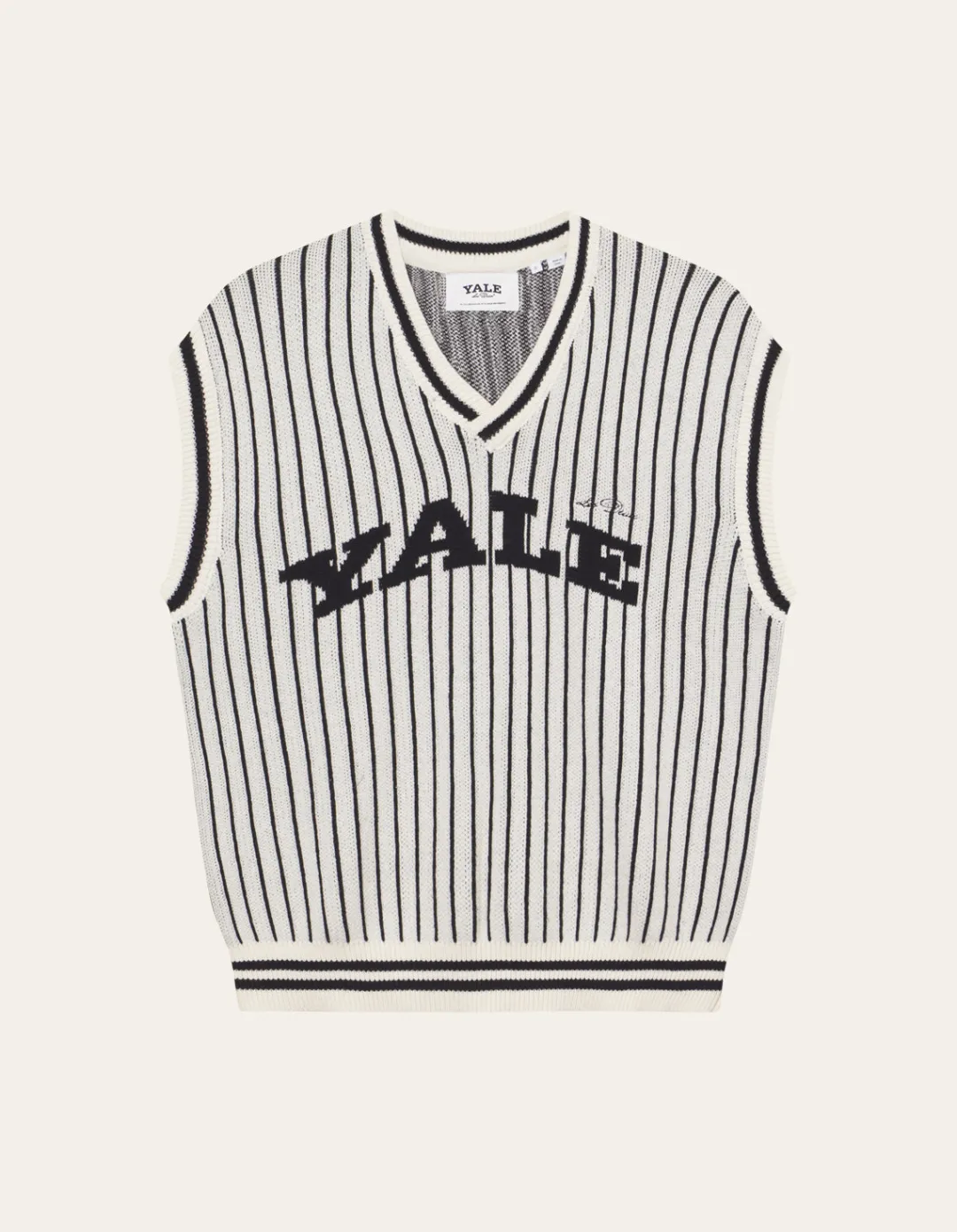 Les Deux Yale Pinstripe V-Neck Knit Vest | Knitwear