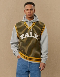 Les Deux Yale Pinstripe V-Neck Knit Vest | Knitwear