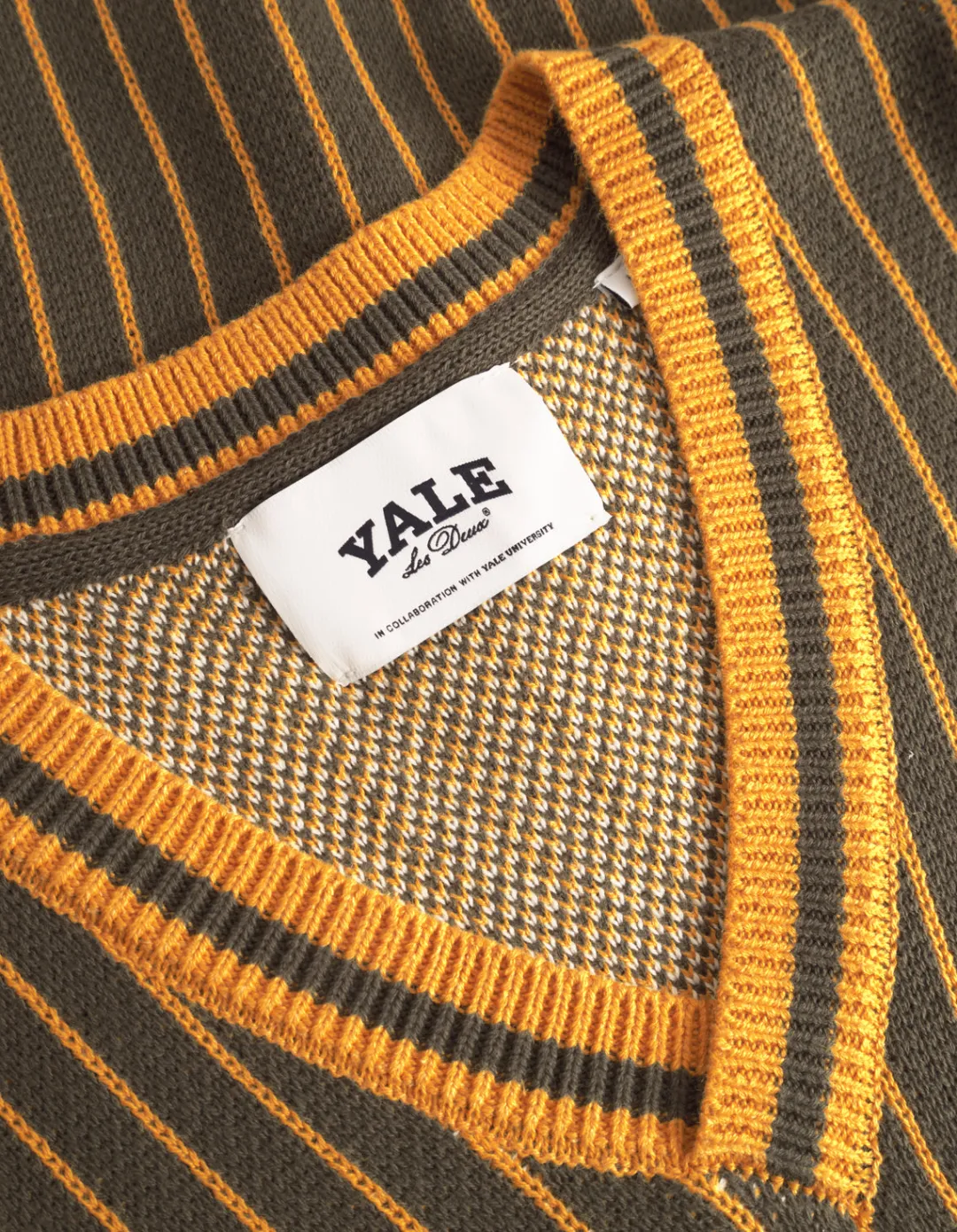 Les Deux Yale Pinstripe V-Neck Knit Vest | Knitwear