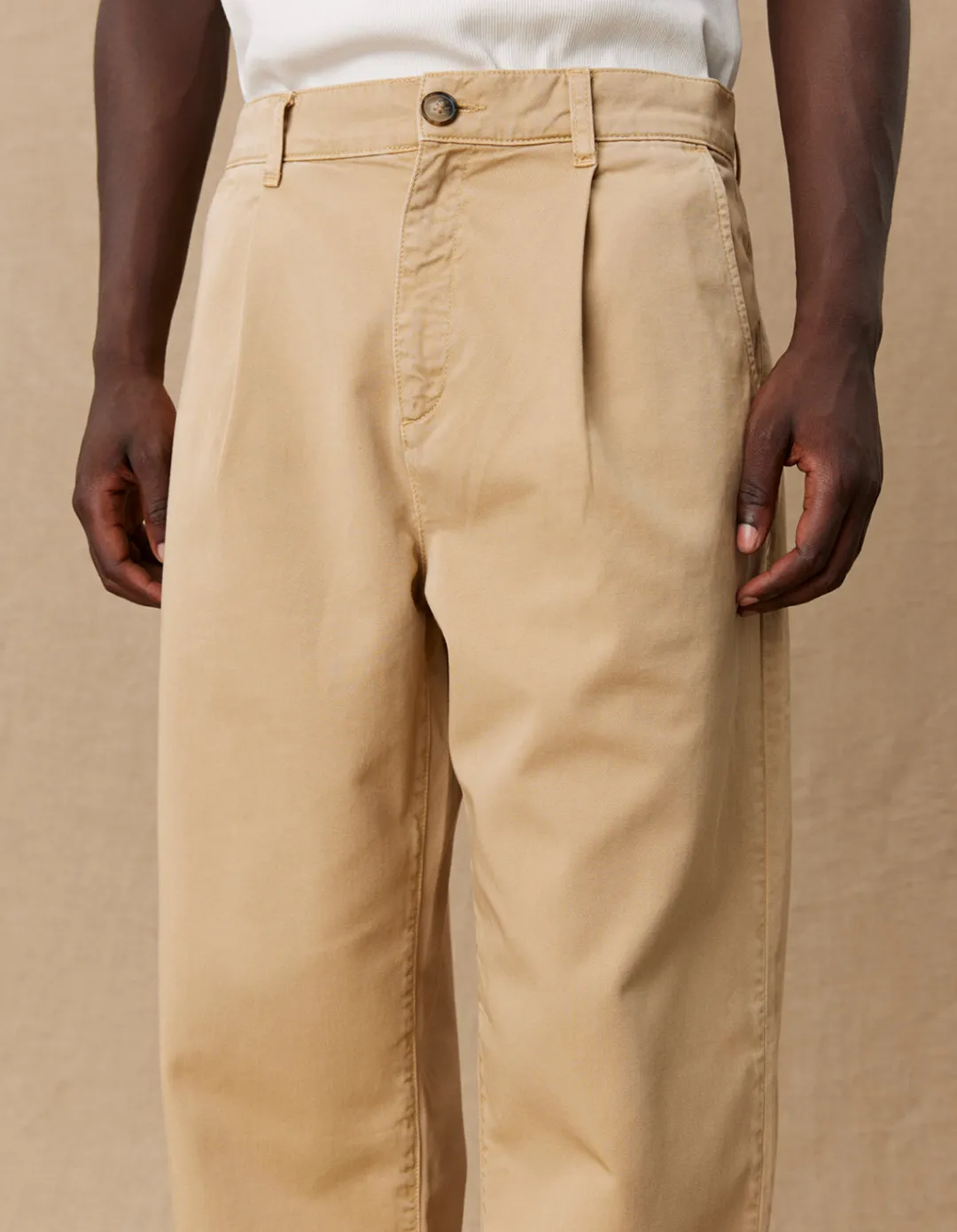 Les Deux Yale Wide Pleated Chino Pant | Pants